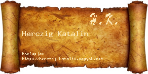 Herczig Katalin névjegykártya